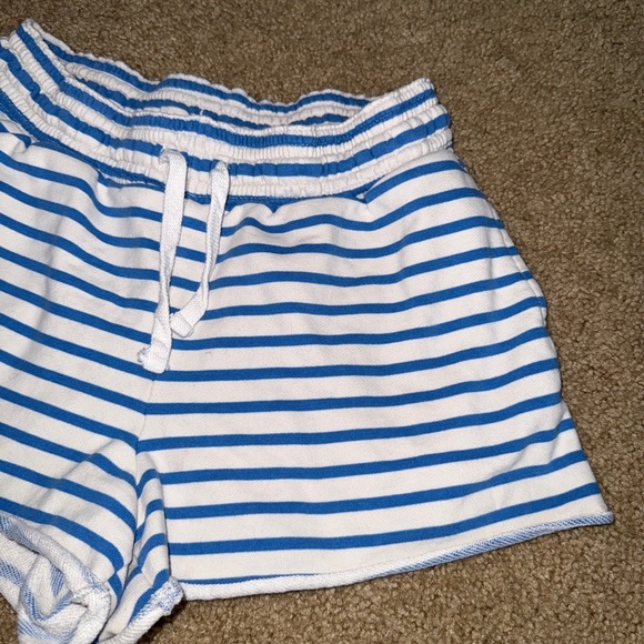 American Eagle Outfitters Blue and Cream Striped Shorts - Picture 3 of 4